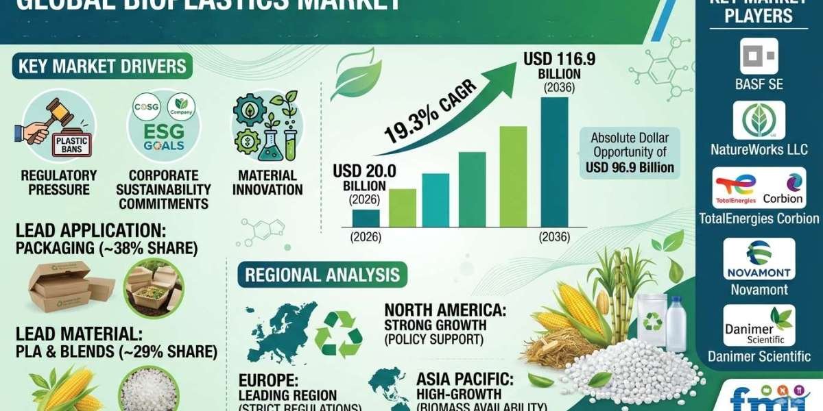 Global Bioplastics Market Forecast, Demand Analysis and Industry Trends (2026–2036)